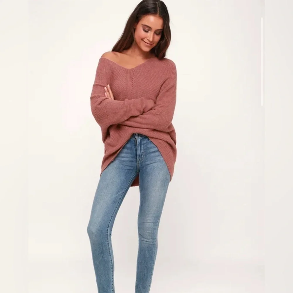 Emerson Mauve Dolman Sleeve Sweater - Picture 2 of 14